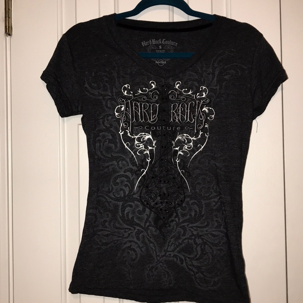 Hard Rock Cafe grey V-neck size Small